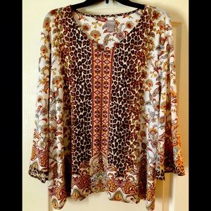 Animal print with Floral Top